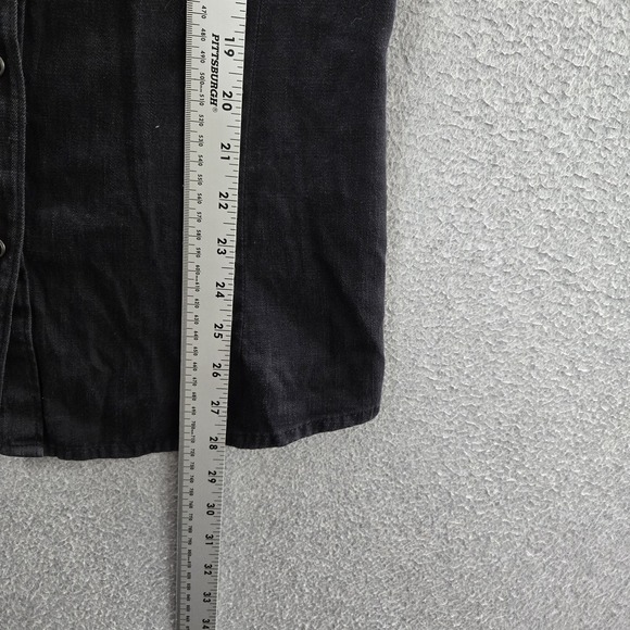 Wrangler Women Button Up Shirt M Black Embroidered Retro Western - Picture 5 of 8